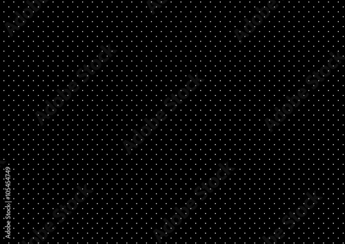 White Dots Black Background Vector Illustration