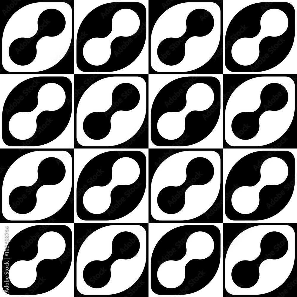 Fototapeta premium Seamless Curved Shape Pattern