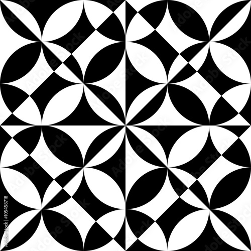 Seamless Circle, Square and Triangle Pattern