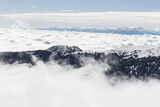 Vitosha mountain in snow and mist