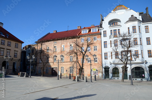 Obraz na płótnie Old market in Bielsko-Biala (Poland) w salonie