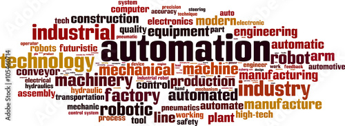 Automation word cloud concept. Vector illustration