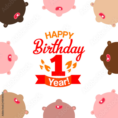 First Happy Birthday and faces around