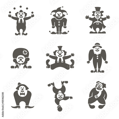9 icons clowns
