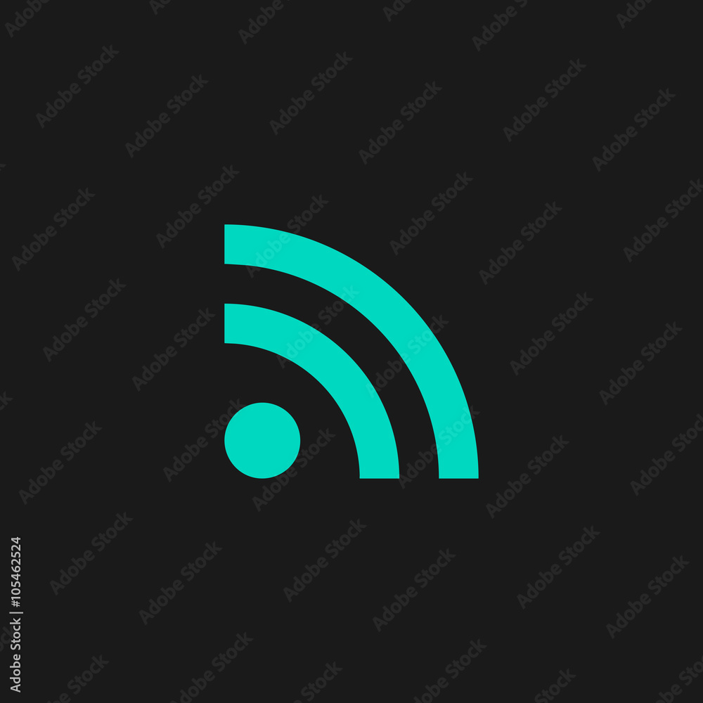 RSS sign icon. feed symbol.