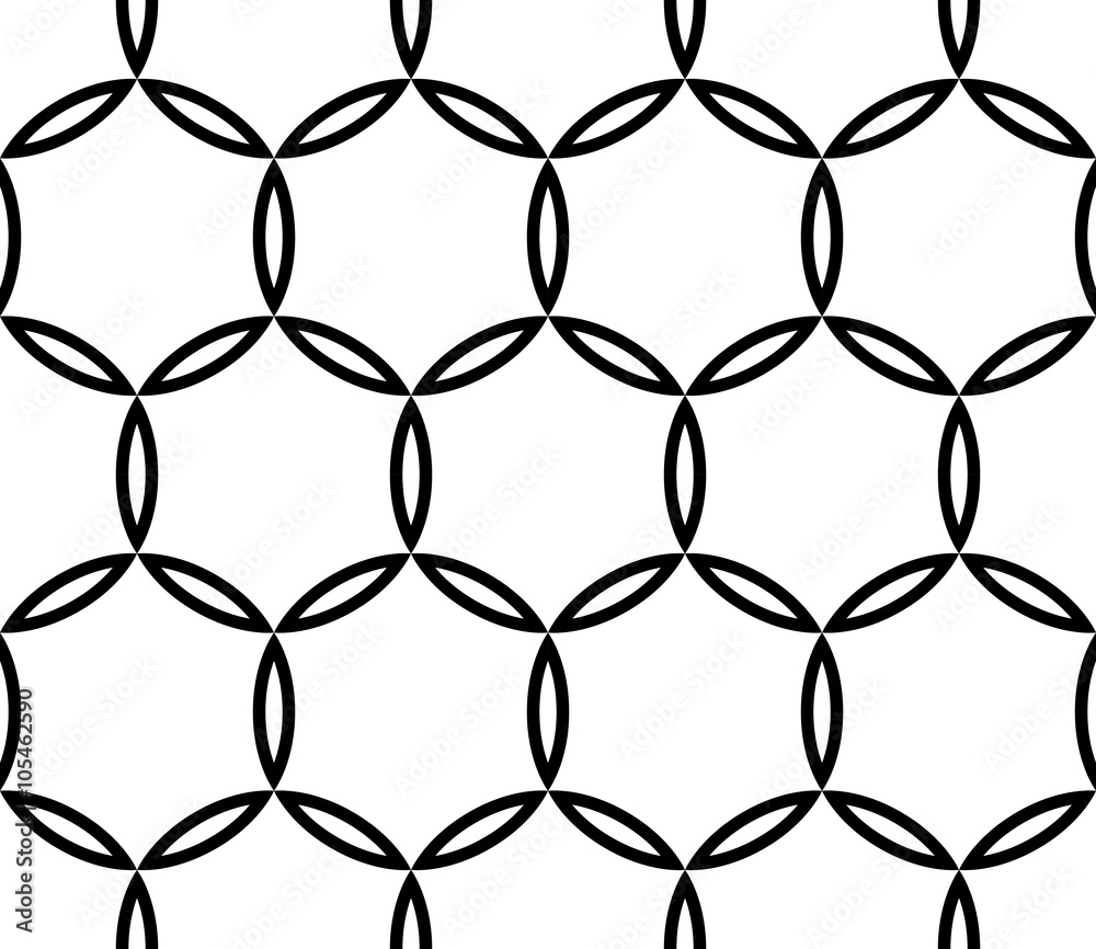 Fototapeta premium Vector modern seamless geometry pattern, black and white abstract geometric background, pillow print, monochrome retro texture, hipster fashion design