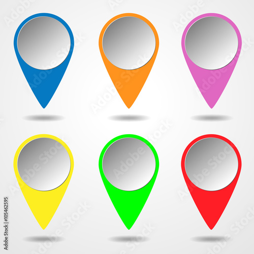 Free Download Collection of map markers - vector illustration. - GFXLoad