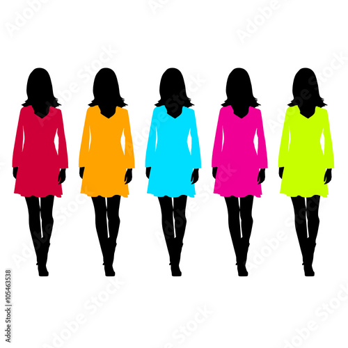 girl in dress set illustration