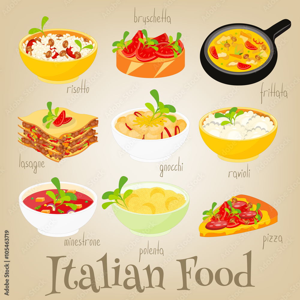 Italian Food Set Italian Food Set