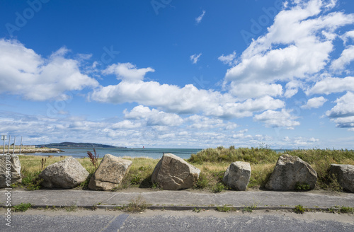 Canvas Print Landscape of Dublin bay  seacoast. Irishtown, Ireland