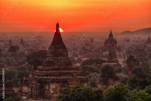 Sunset over Bagan