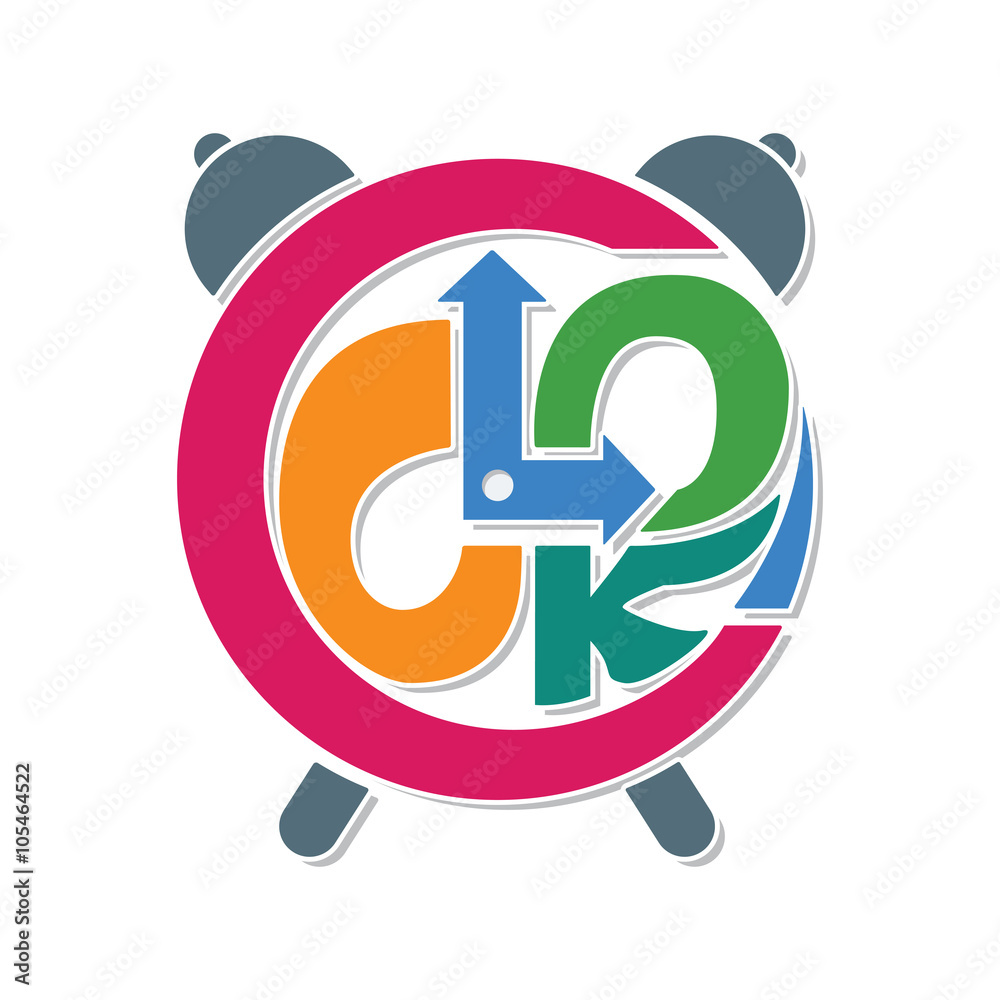 stylized letter clock stylized letter clock