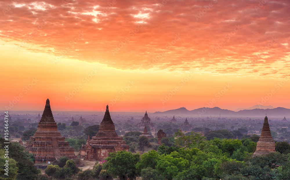 Sunset over Bagan