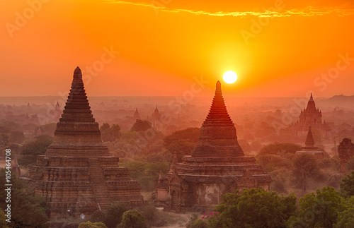 Sunset over Bagan