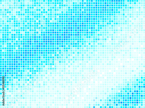 Multicolor Abstract Light Blue Tile Background. Square Pixel Mos