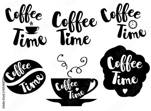 Coffee time. Lettering