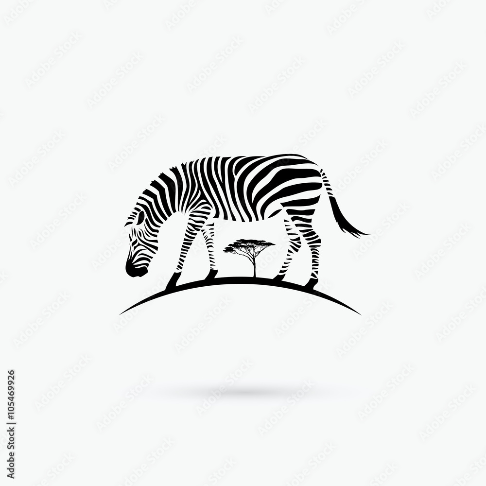 Zebra symbol Stock Vector | Adobe Stock