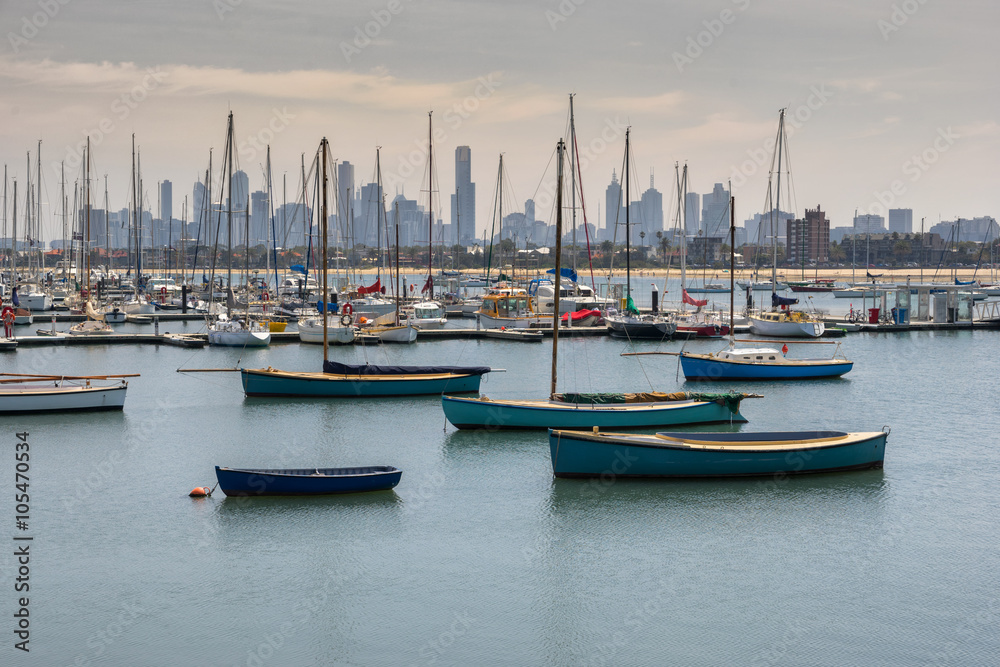 St Kilda with Melbourne in the background