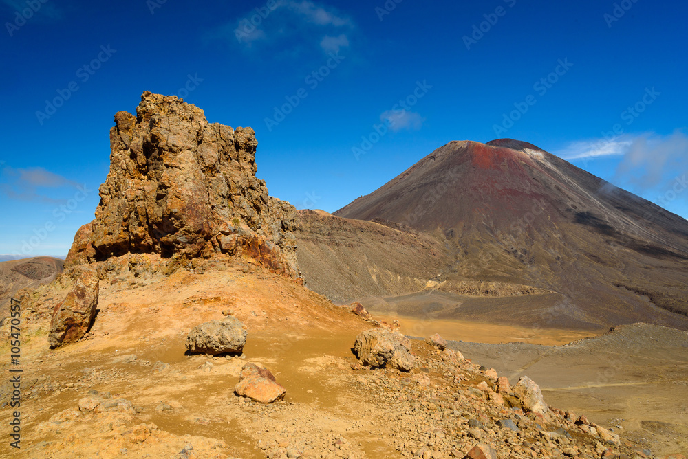 Vulkan mount Ngauruhoe Tongariro Nationalpark Neuseeland 1