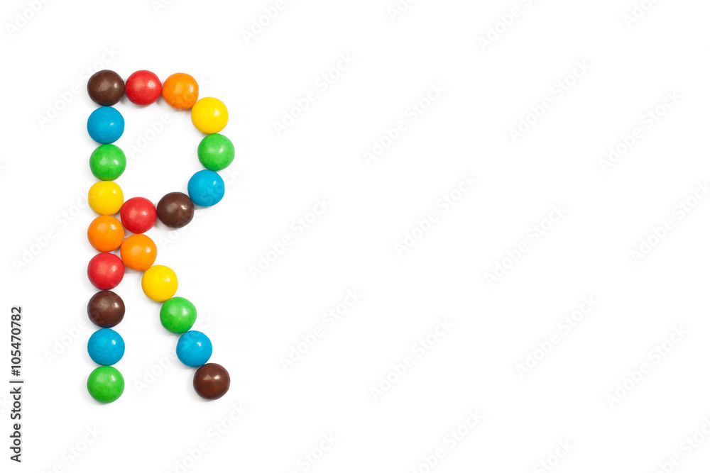 The letter R The letter R