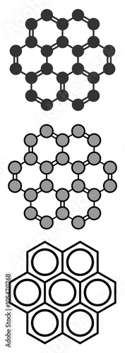 Coronene polyaromatic hydrocarbon (PAH) molecule.