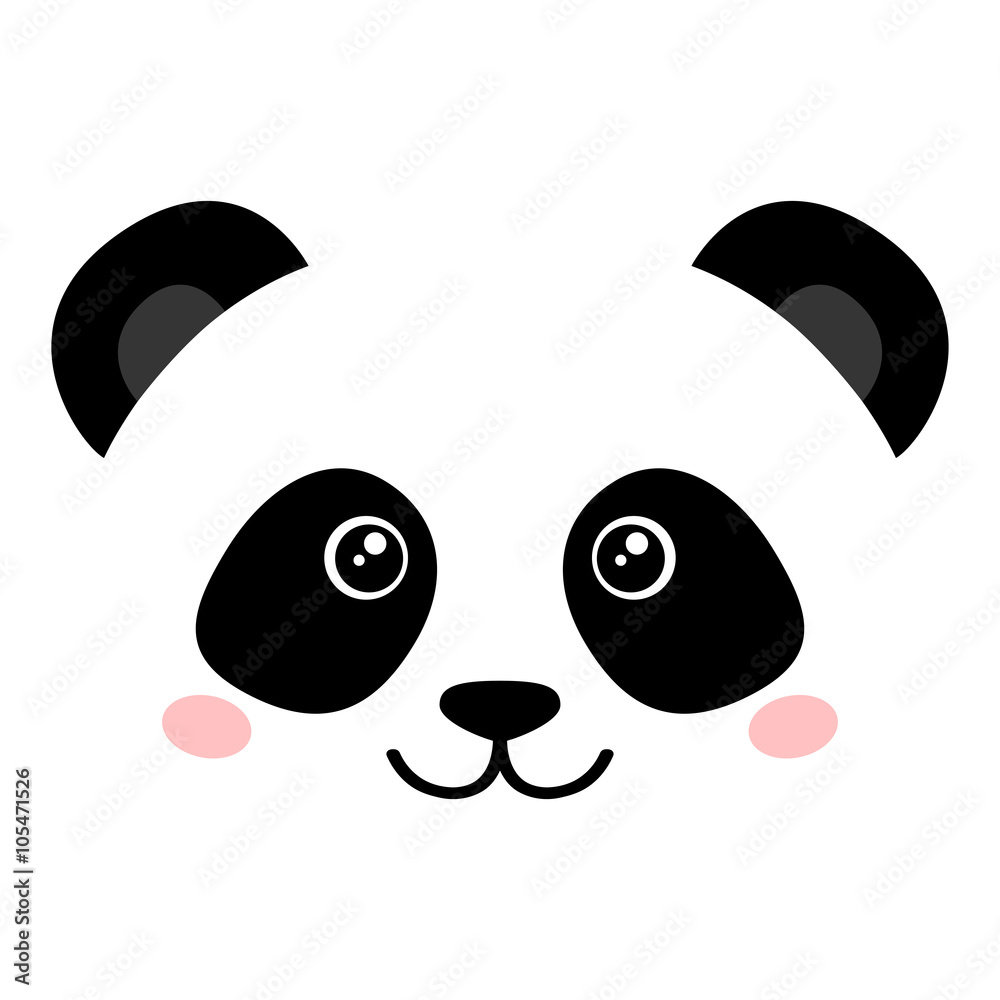 Naklejka premium Słodka twarz pandy