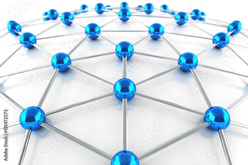 Global Network - blue nodes