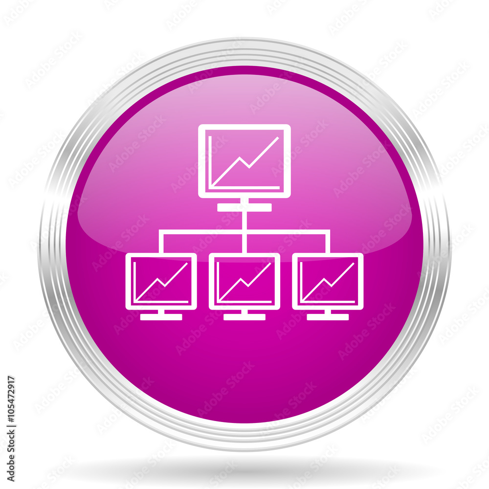 network pink modern web design glossy circle icon network pink modern web design glossy circle icon