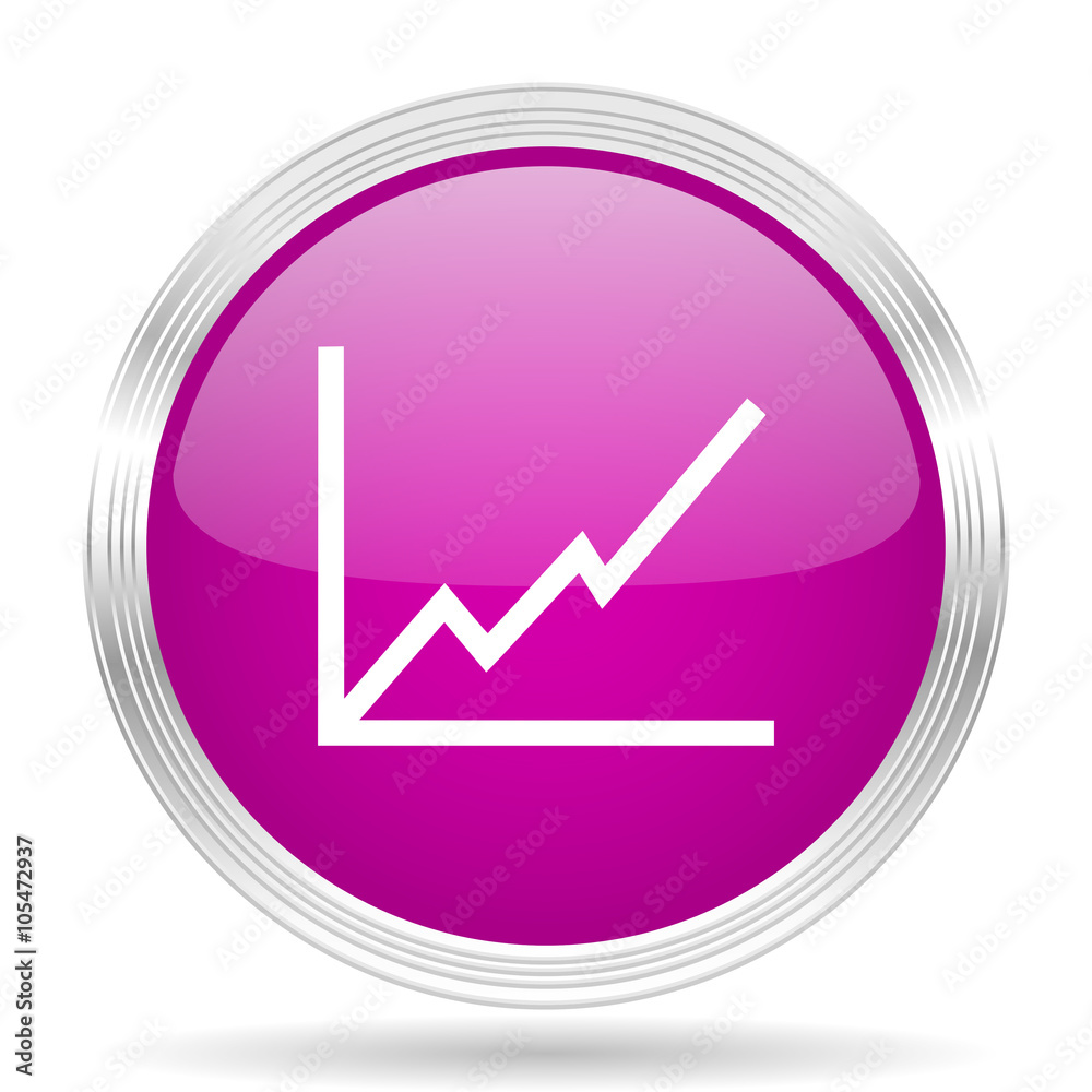 chart pink modern web design glossy circle icon chart pink modern web design glossy circle icon