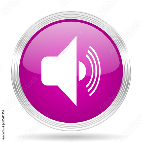 volume pink modern web design glossy circle icon