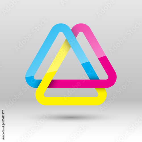 Abstract triangle loop icon, Vector illustration.