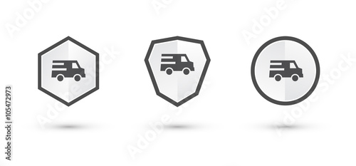 simple delivery labels shield
