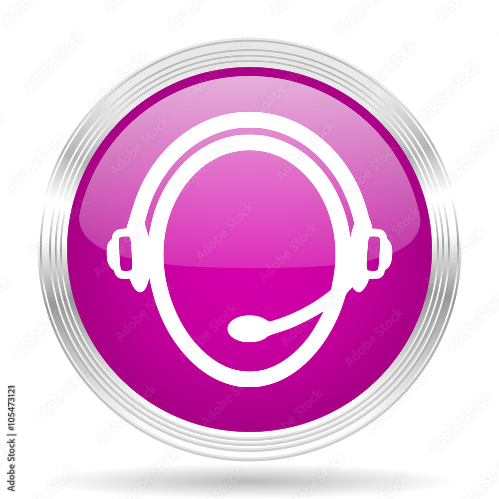 customer service pink modern web design glossy circle icon customer service pink modern web design glossy circle icon