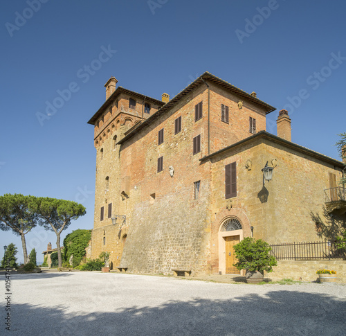 view to old castle in Tuscany in Italy © sergejson