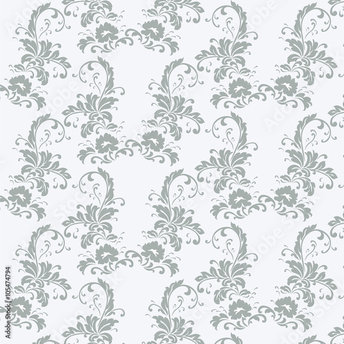 Vintage elegant lily flower ornament pattern. Luxury texture for wallpapers, backgrounds and invitation cards. Vector