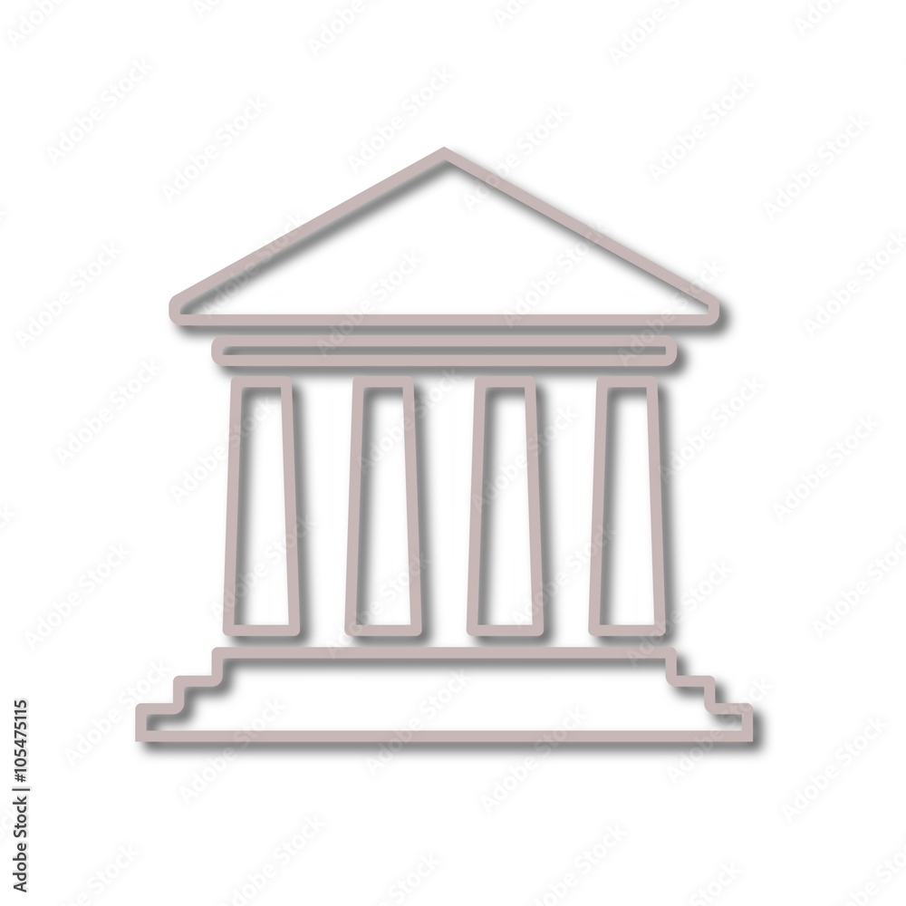 Bank building icon, Court building icon Bank building icon, Court building icon