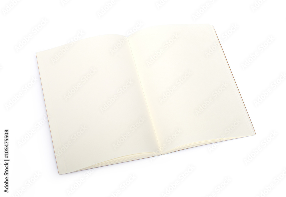 Opened blank book with clipping path Opened blank book with clipping path