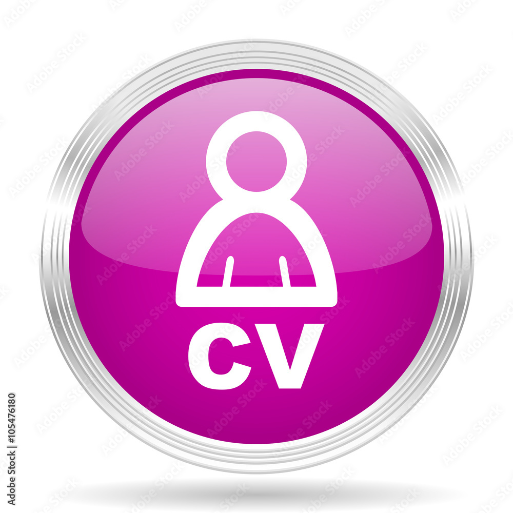 cv pink modern web design glossy circle icon cv pink modern web design glossy circle icon