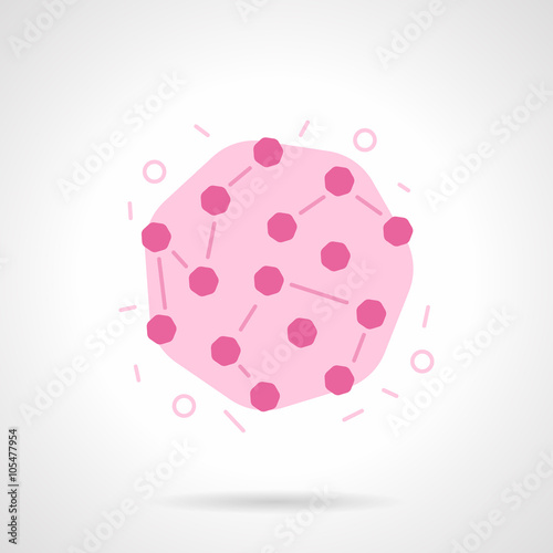 Obraz na płótnie Rubella virus flat color design vector icon w salonie