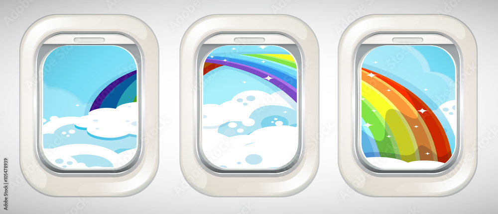 Rainbow outside the window Rainbow outside the window
