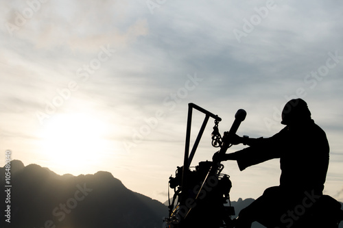 silhouette fisherman