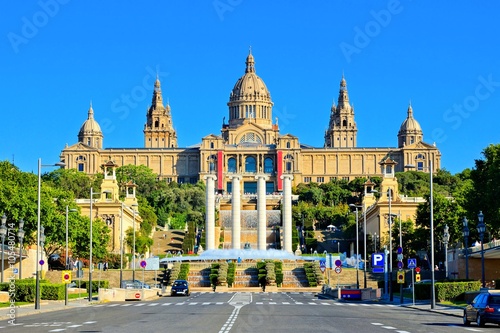 Sticker National Art Museum of Catalonia in Barcelona, Spain