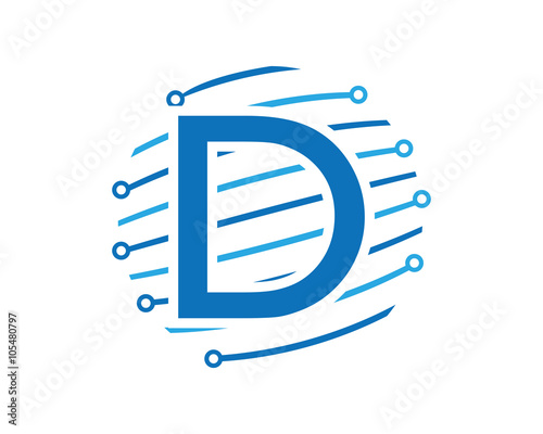 D tech global letter logo