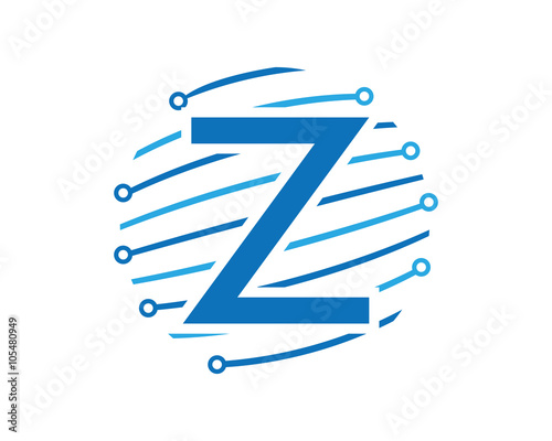 Z tech global letter logo