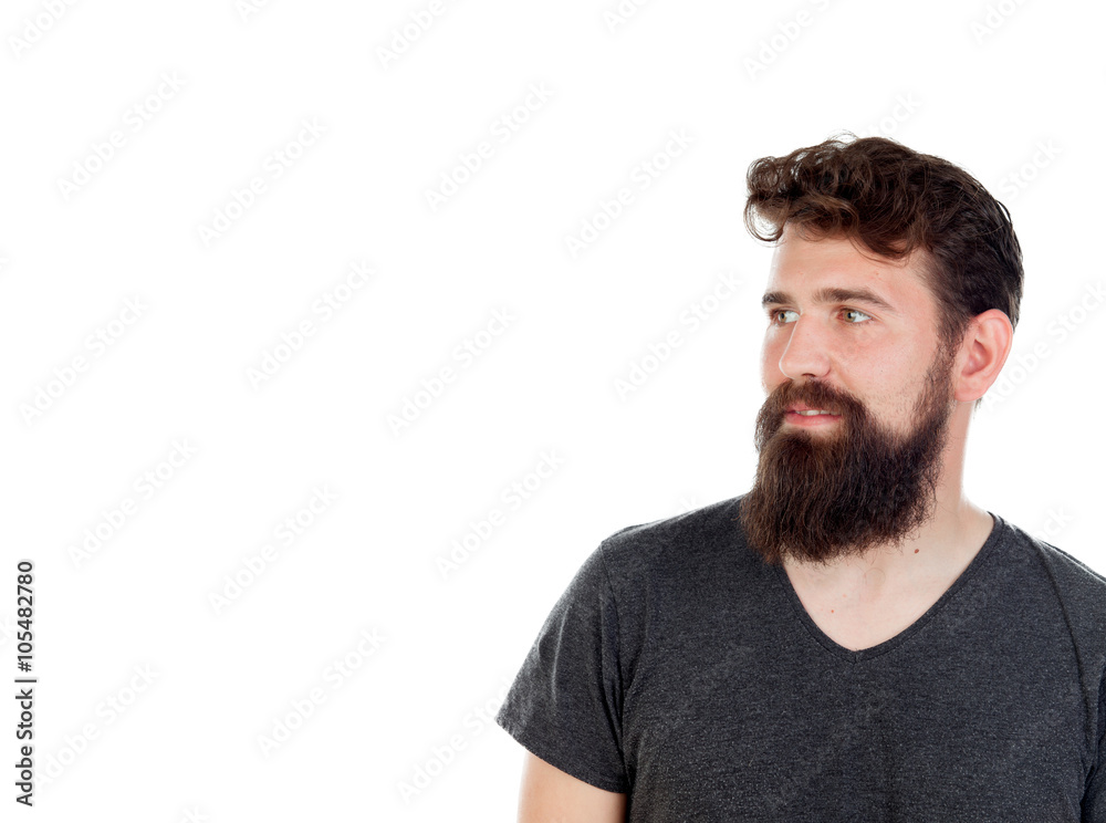 Handsome man with long beard Handsome man with long beard
