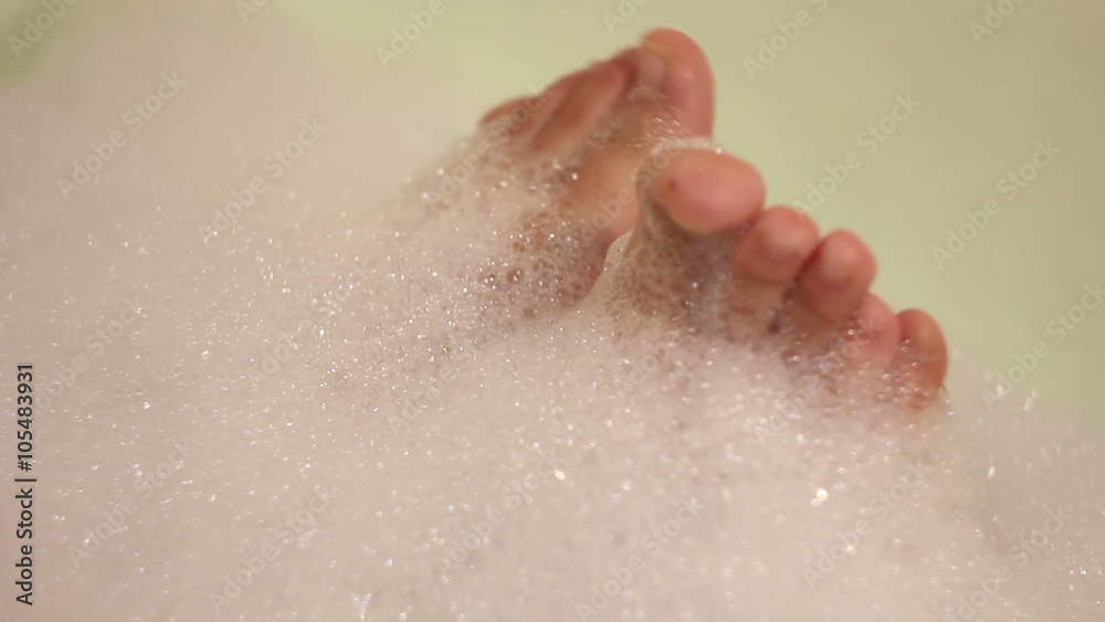 Female Feet in The Bathroom Female Feet in The Bathroom