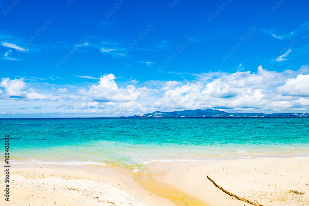 Beach, sea, landscape. Okinawa, Japan, Asia.