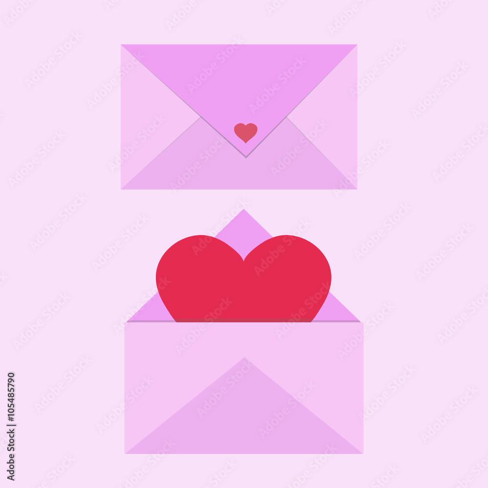 Love letter,Valentine's Day Vector. Love letter,Valentine's Day Vector.