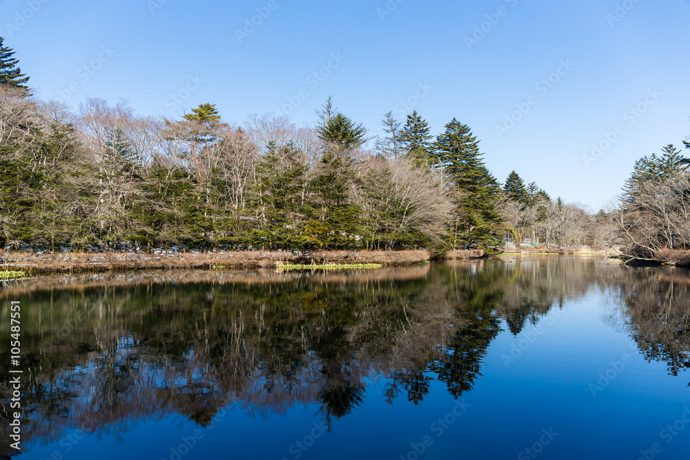 Beautiful lake karuizawa