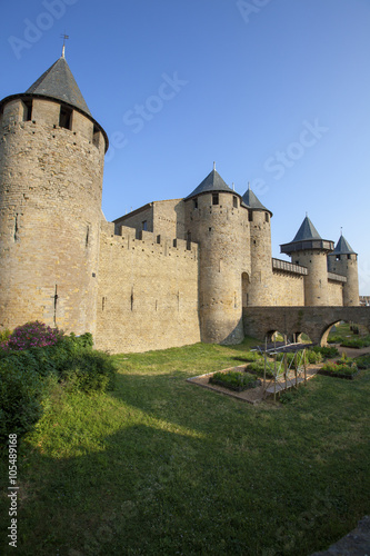 Castle of Carcassonne is a medieval fortified French town in the Region of Languedoc-Roussillon, France.